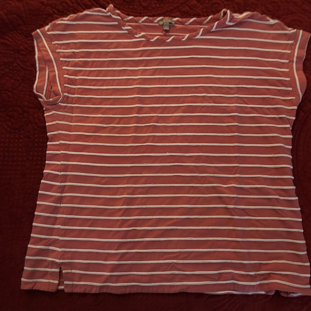 Talbots Red Stripe Shirt, XL, Pre-Owned